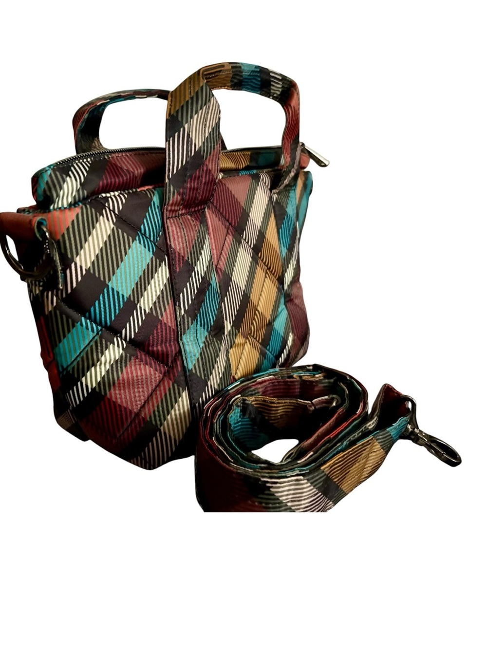 Lug Dori Mini Quilted Plaid Bag with Strap - Picture 5 of 10